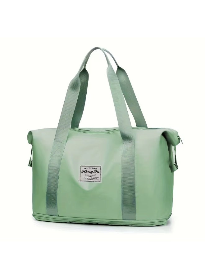 Large capacity, foldable, portable, lightweight travel bag made of water-resistant Oxford cloth; expandable luggage bag for overnight stays, sports, gym, and vacations. - Image 3